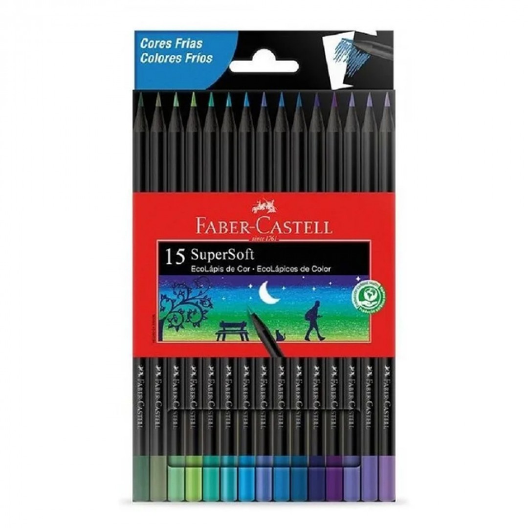 lapices-faber-castell-supersoft-15-colores-frios