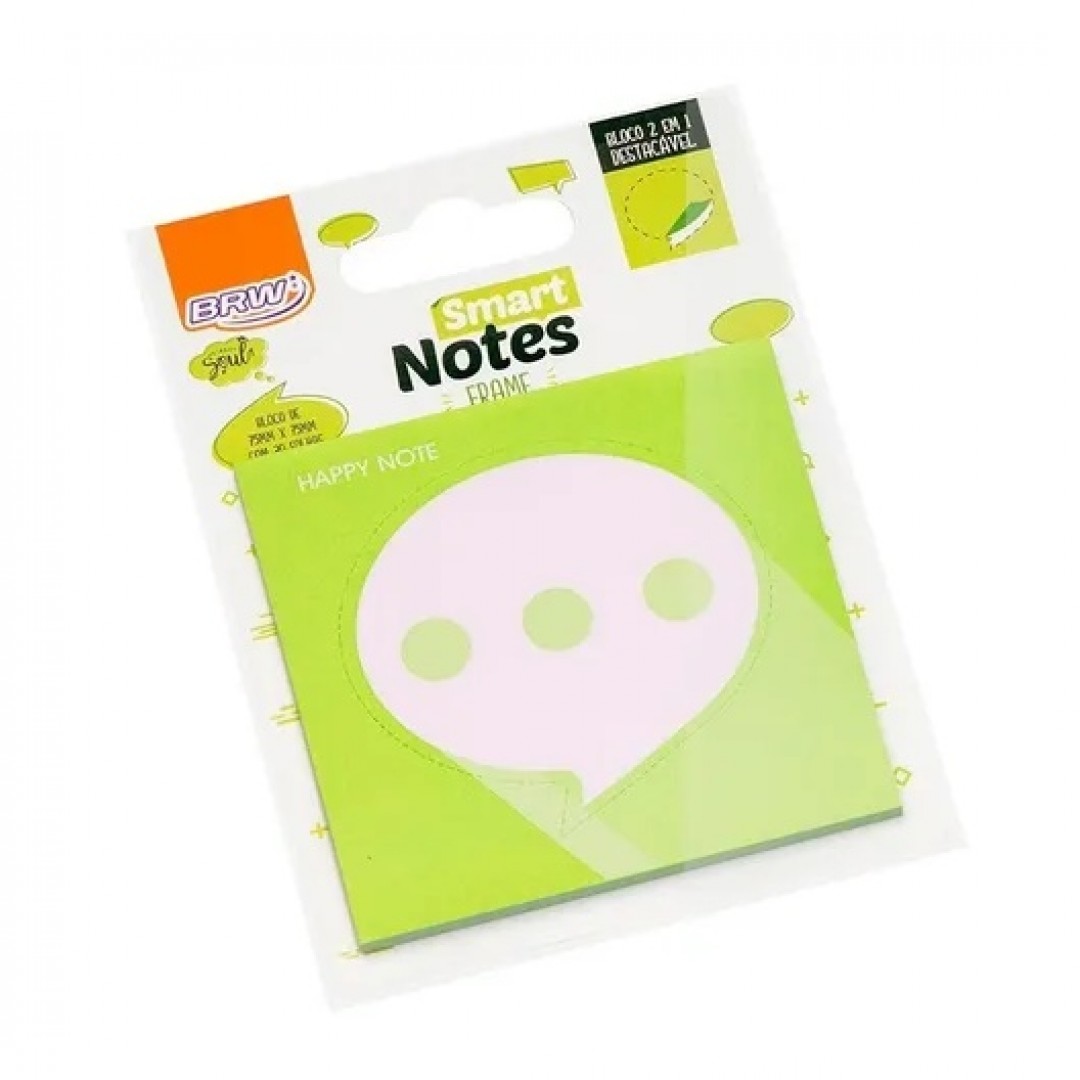 notas-adhesivas-troqueladas-smart-notes-brw-happy-note-verde