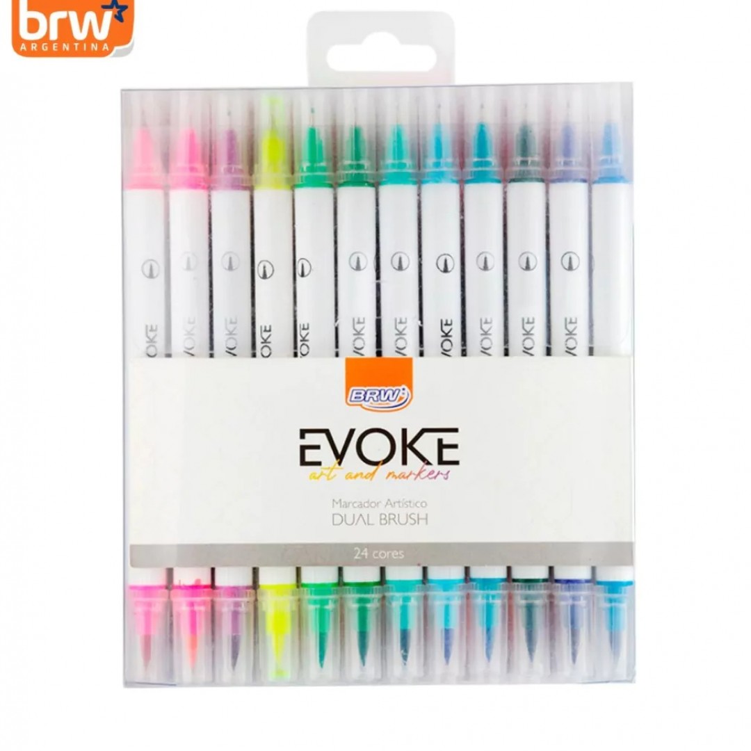 marcadores-evoke-dual-brush-doble-punta-brw-x-24