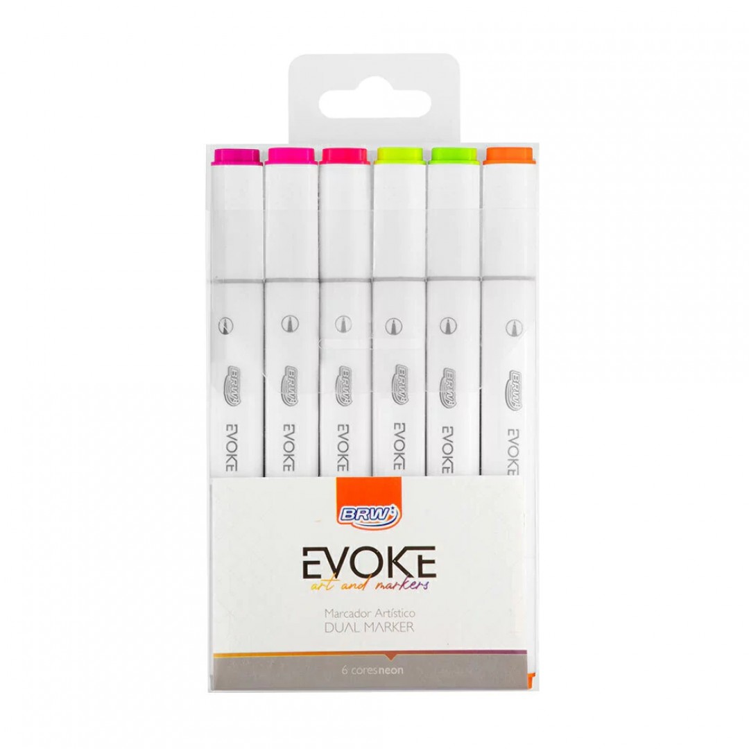 marcadores-dual-marker-evoke-x6-tonos-neon-7545